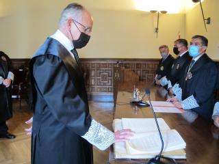 El magistrado Luis Miguel Columna toma posesión como presidente de la Audiencia Provincial de Almería ante la Sala de Gobierno del TSJ de Andalucía